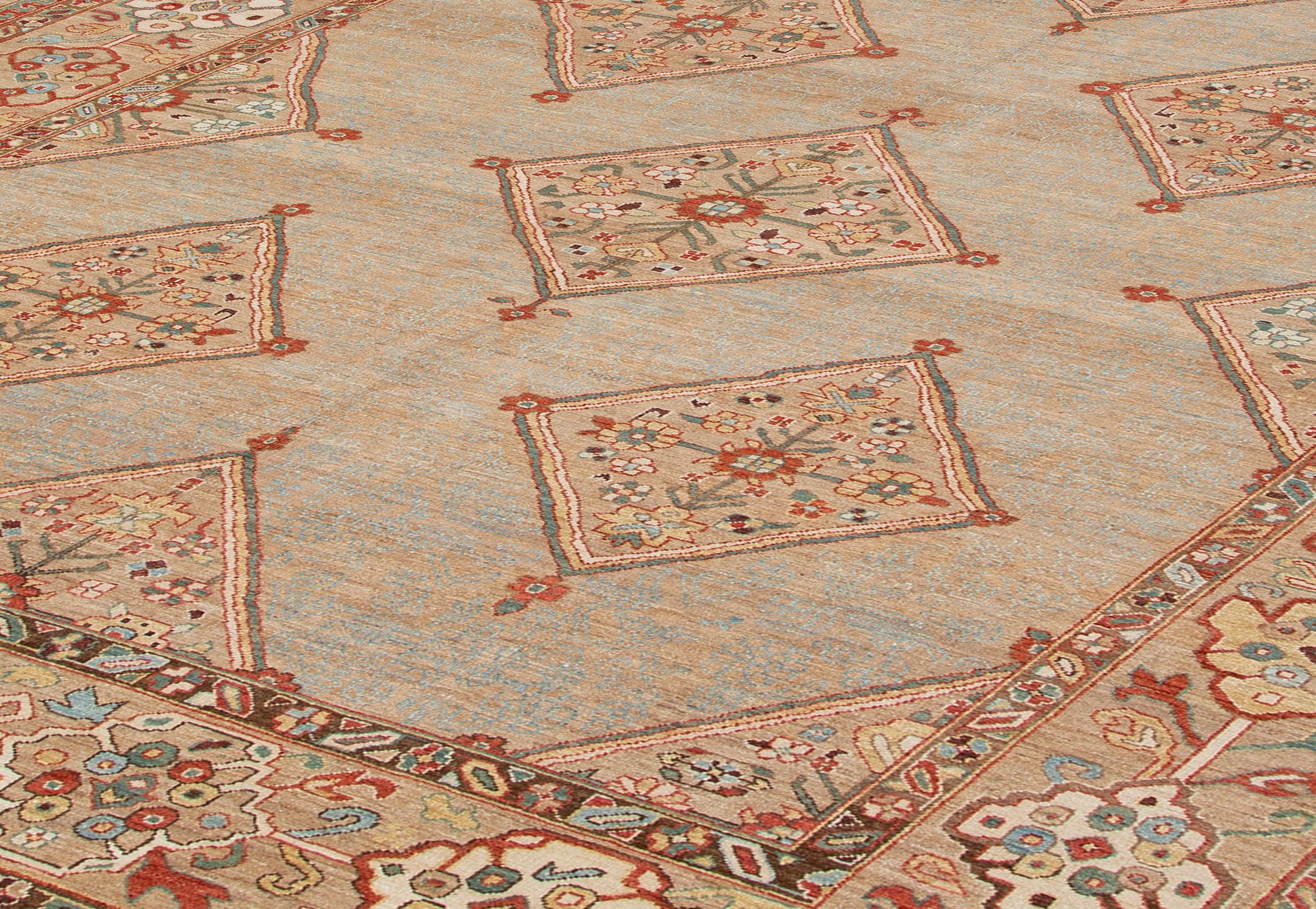 Antique-Inspired Persian Camelhair Kurdish Rug In New Condition For Sale In New York, NY
