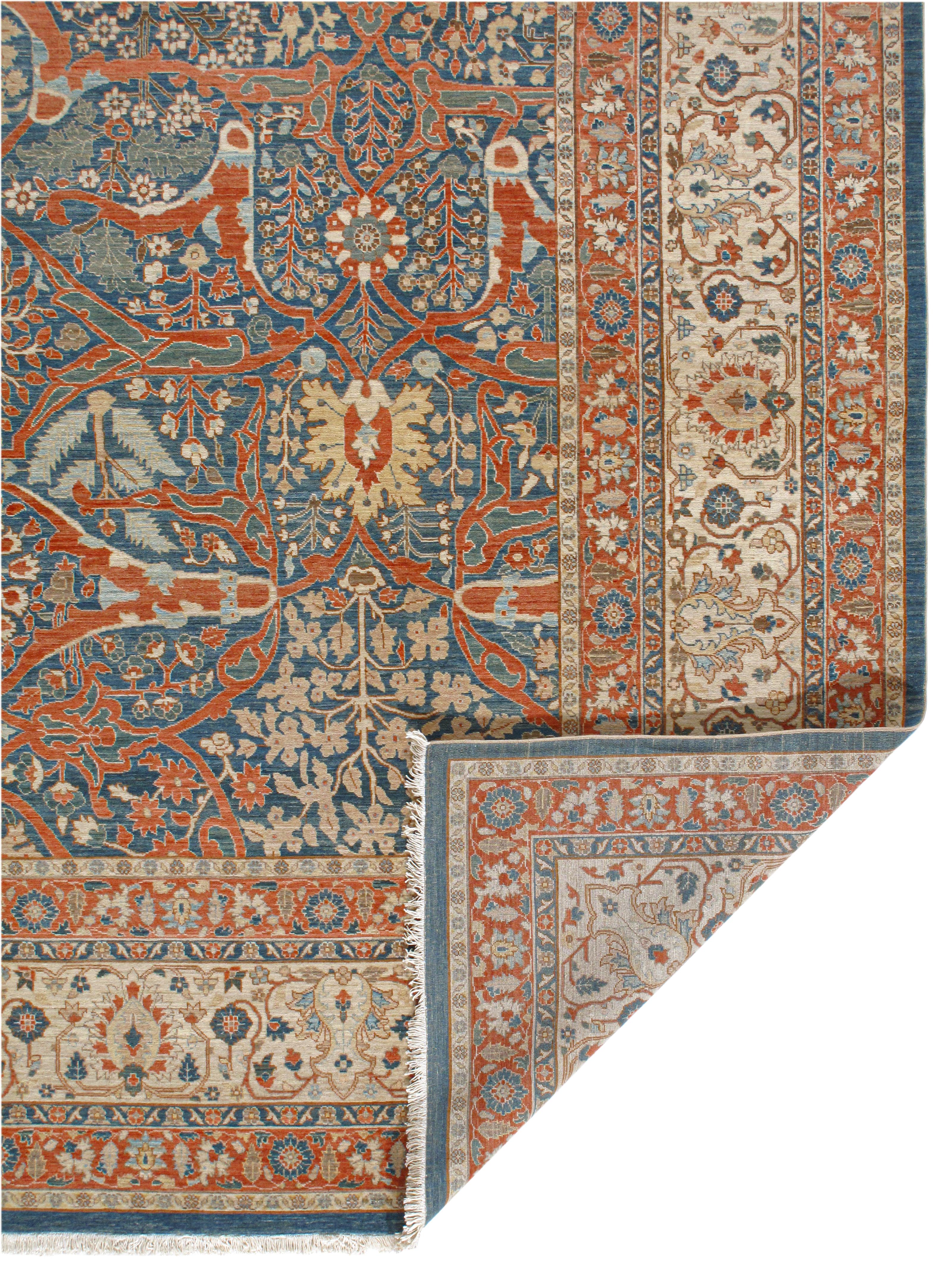 Antik inspirierter persischer Tabriz-Handwebteppich im Angebot 4