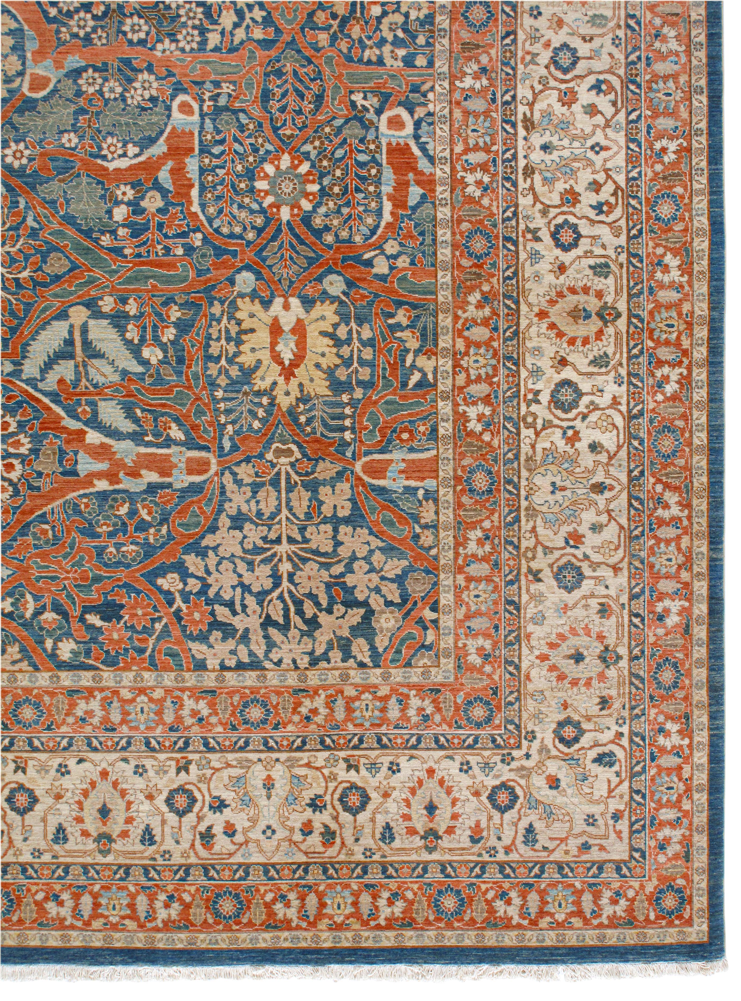 Antik inspirierter persischer Tabriz-Handwebteppich im Angebot 5