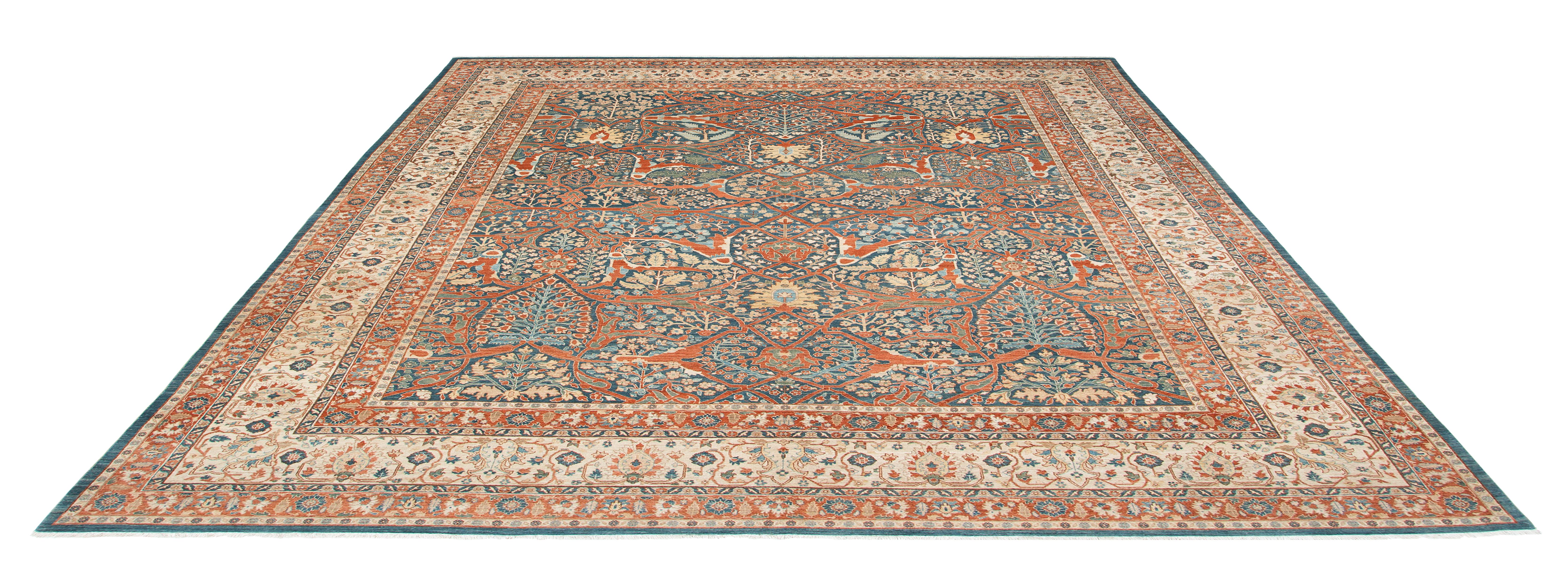 Antik inspirierter persischer Tabriz-Handwebteppich im Zustand „Neu“ im Angebot in New York, NY