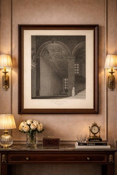 Antique Institut de France Grand Staircase Interior Print – Baltard 1803