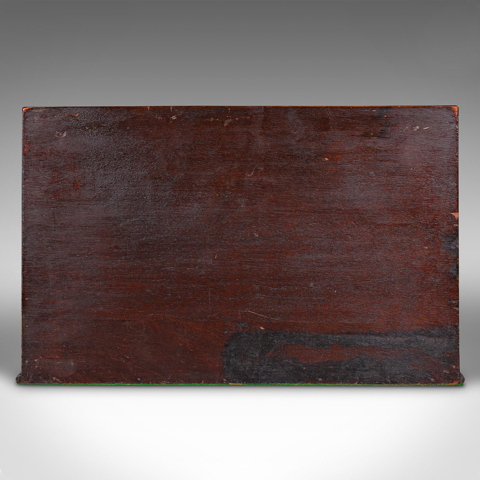 Antiguo Ordenador de Escritorio de Agente de Seguros, Inglés, Organizador de Cartas de Oficina, Victoriano Británico en venta