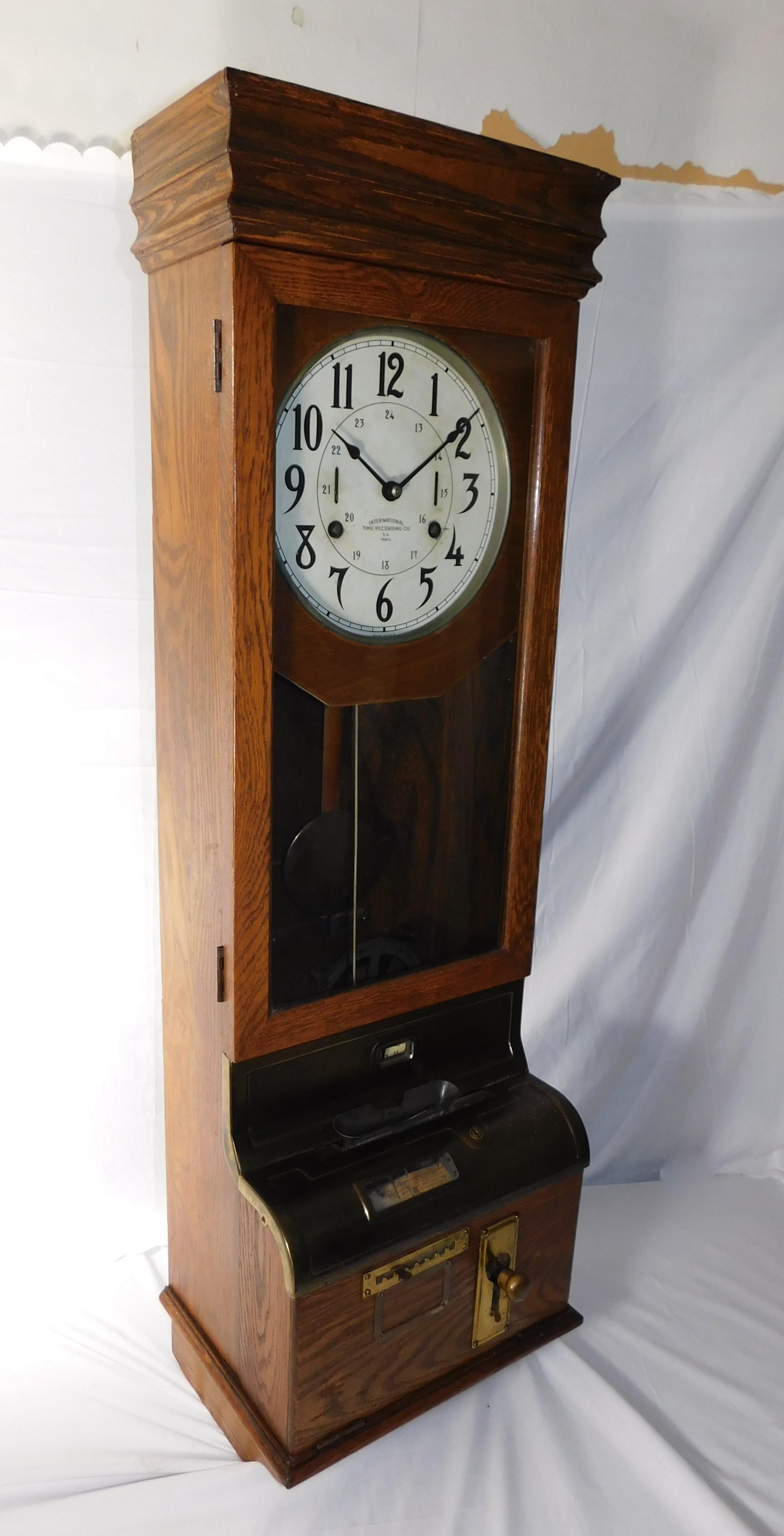 antique time clock