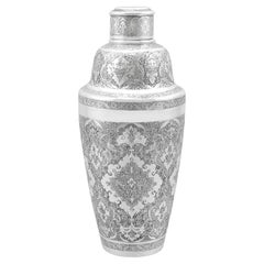 Antique Iranian Silver Cobbler Cocktail Shaker