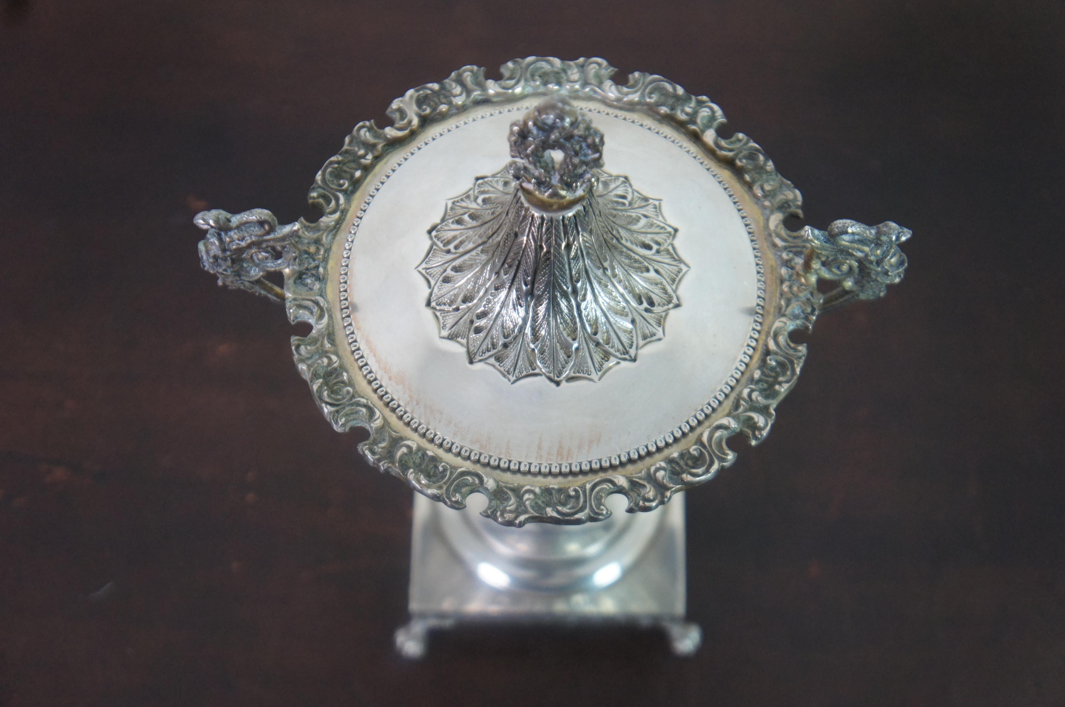 antique silver urn