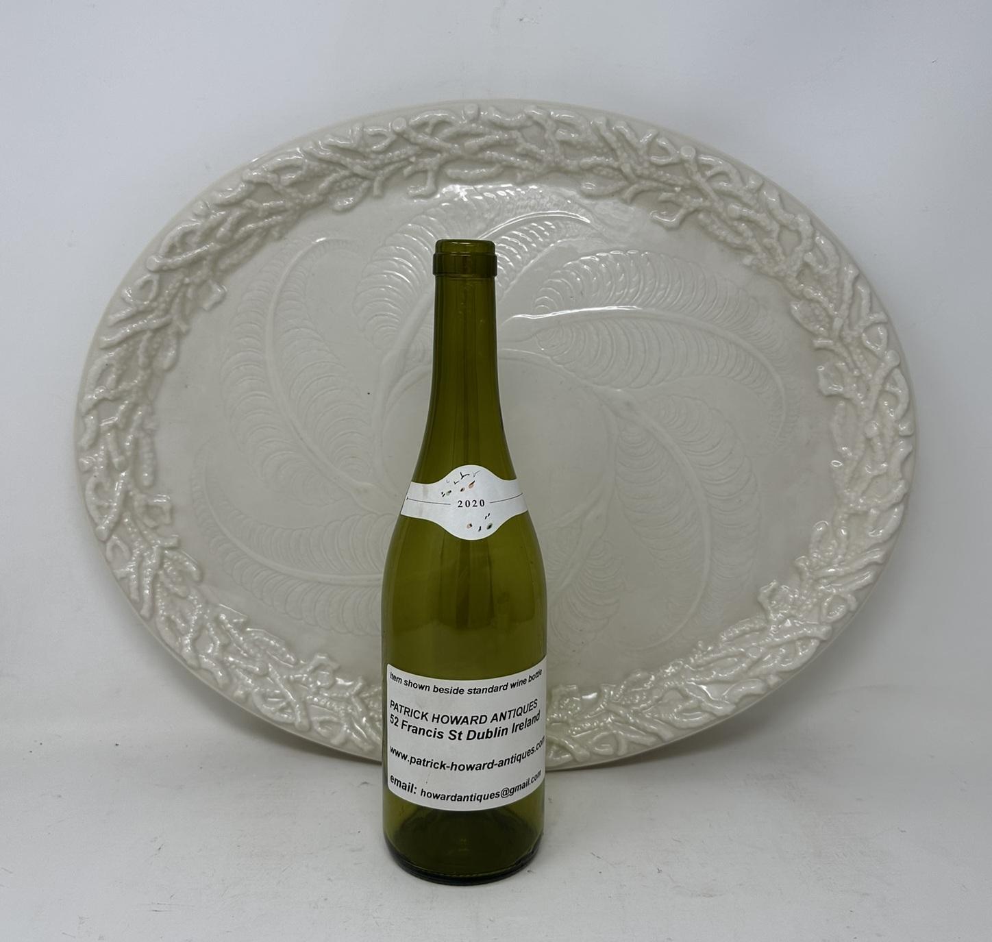 Antikes irisches Belleek-Porzellan-Echinus-Tablett, Tafelaufsatz, Schwarz, Mark Ireland 1891 im Angebot 5