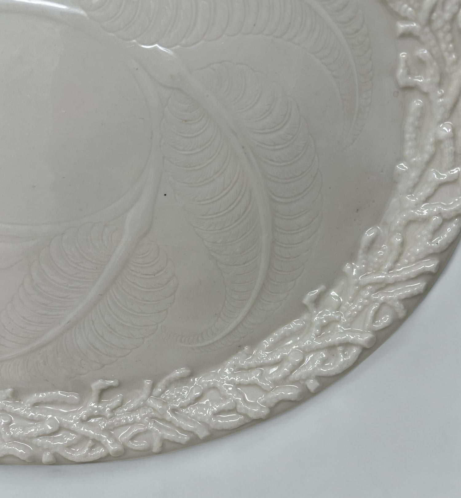 Antikes irisches Belleek-Porzellan-Echinus-Tablett, Tafelaufsatz, Schwarz, Mark Ireland 1891 (Irisch) im Angebot