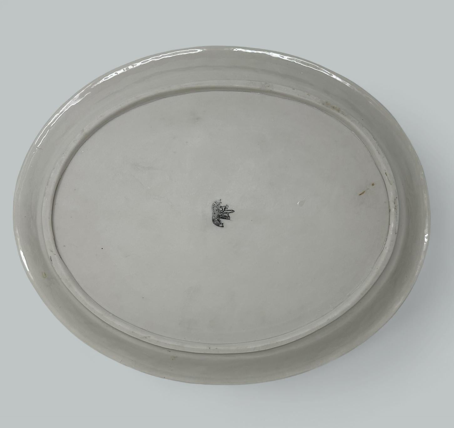 Antikes irisches Belleek-Porzellan-Echinus-Tablett, Tafelaufsatz, Schwarz, Mark Ireland 1891 im Angebot 2