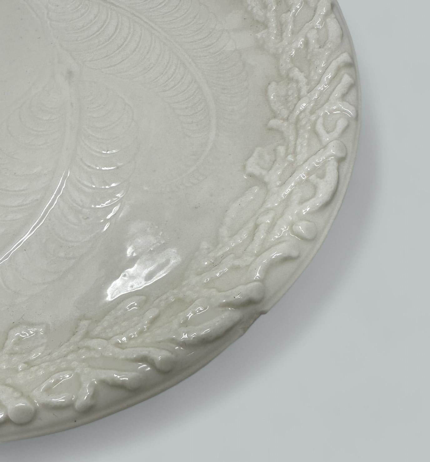 Antikes irisches Belleek-Porzellan-Echinus-Tablett, Tafelaufsatz, Schwarz, Mark Ireland 1891 im Angebot 4