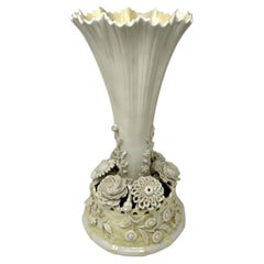 Vintage Irish Belleek Porcelain Trumpet Centerpiece Vase Urn 1926-1946 Ireland