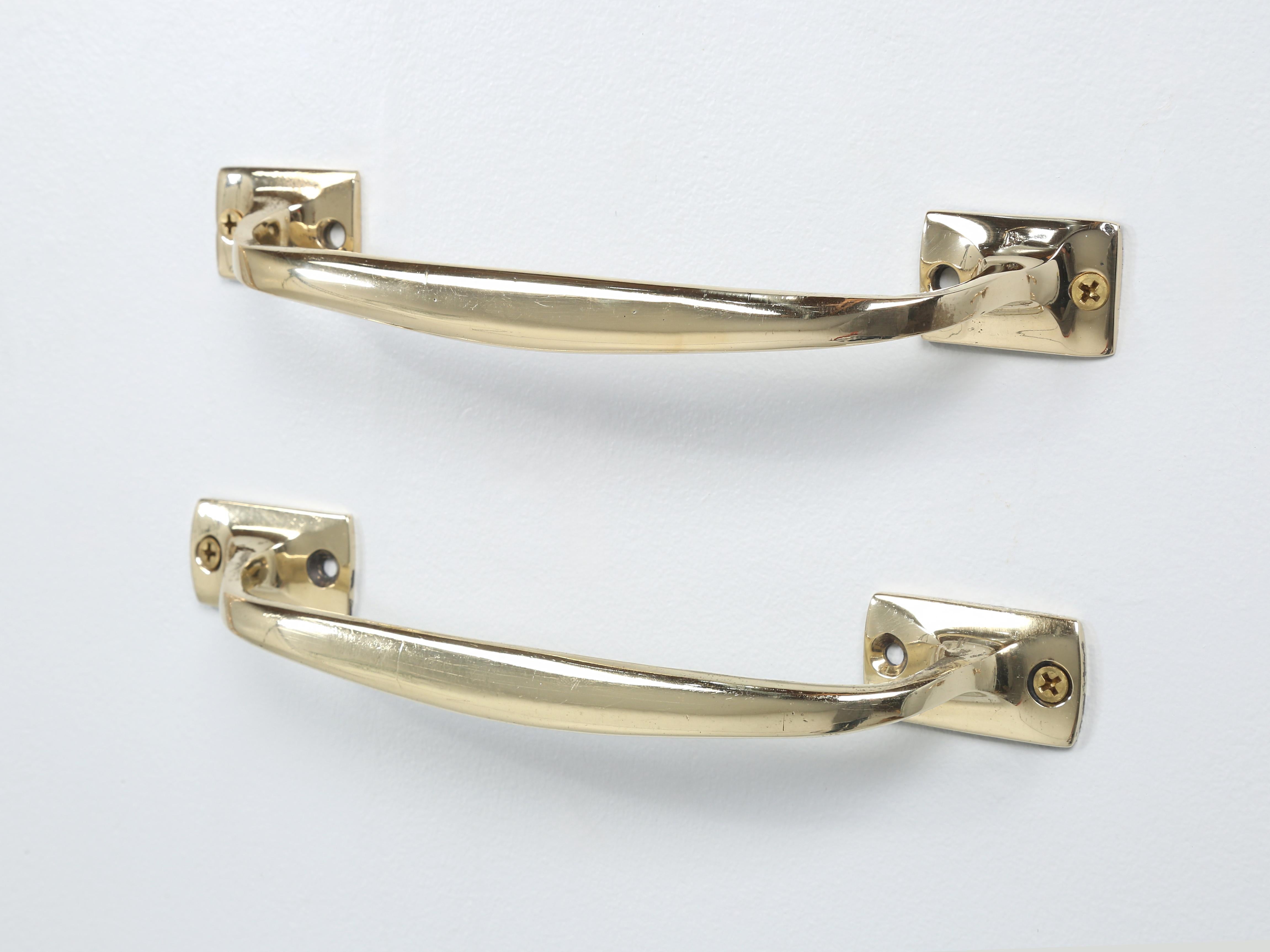 Antique Pair of Irish Bronze Drawer Pulls from the late Victorian Period. Beautifully polished and we are offering another very similar pair also on 1stdibs in similar condition. 