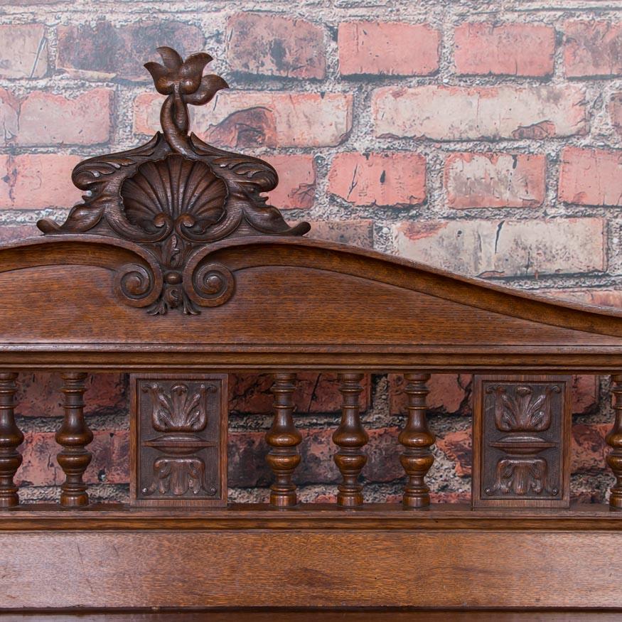 Northern Irish Antique Irish Carved Oak Sideboard Buffet Cabinet with Paw Feet