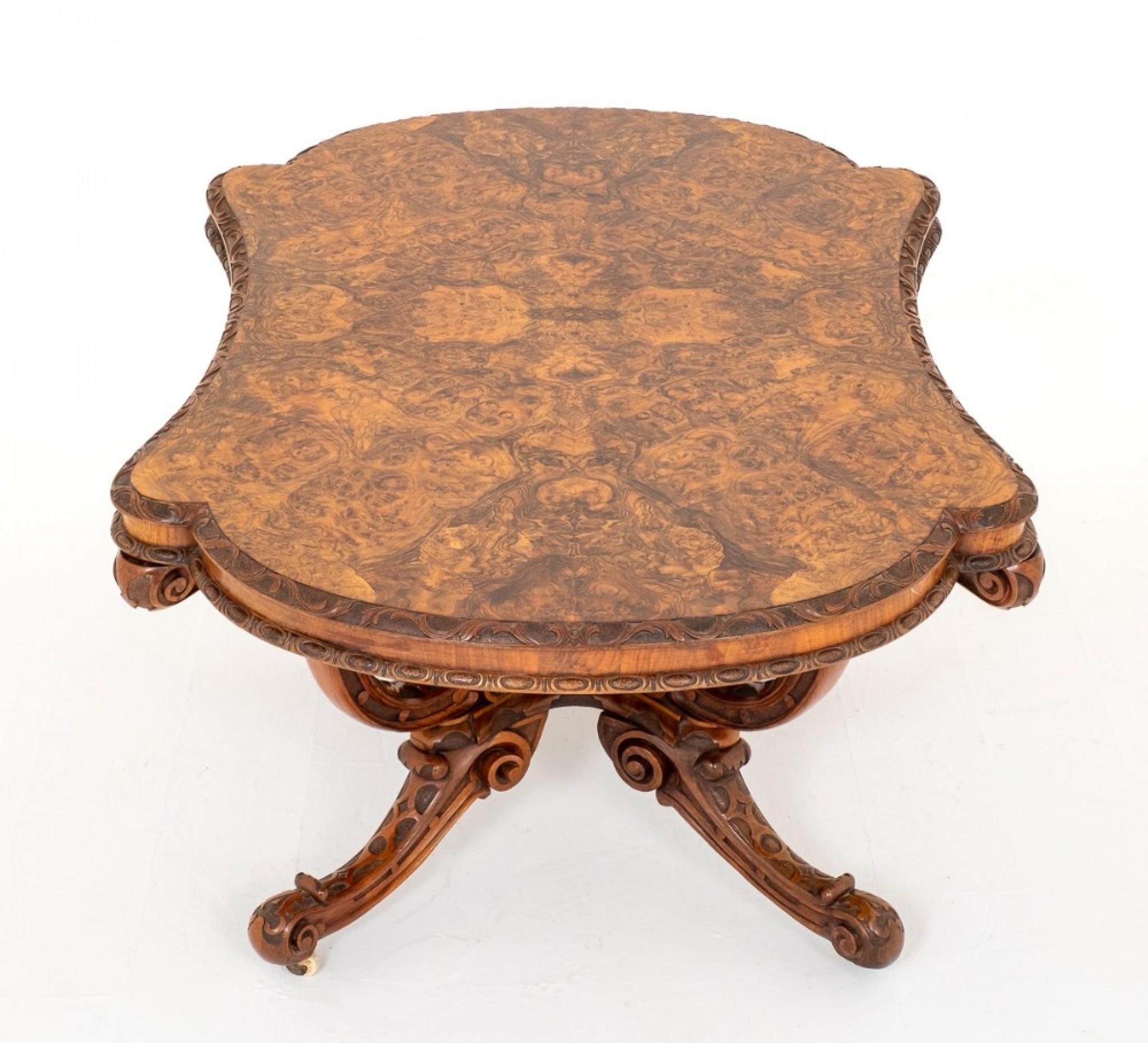 Antique Irish Centre Table, Walnut, circa 1860 For Sale 2