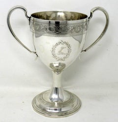 Antique Irish Dublin Georgian Sterling Silver Loving Cup Goblet Trophy, 1807