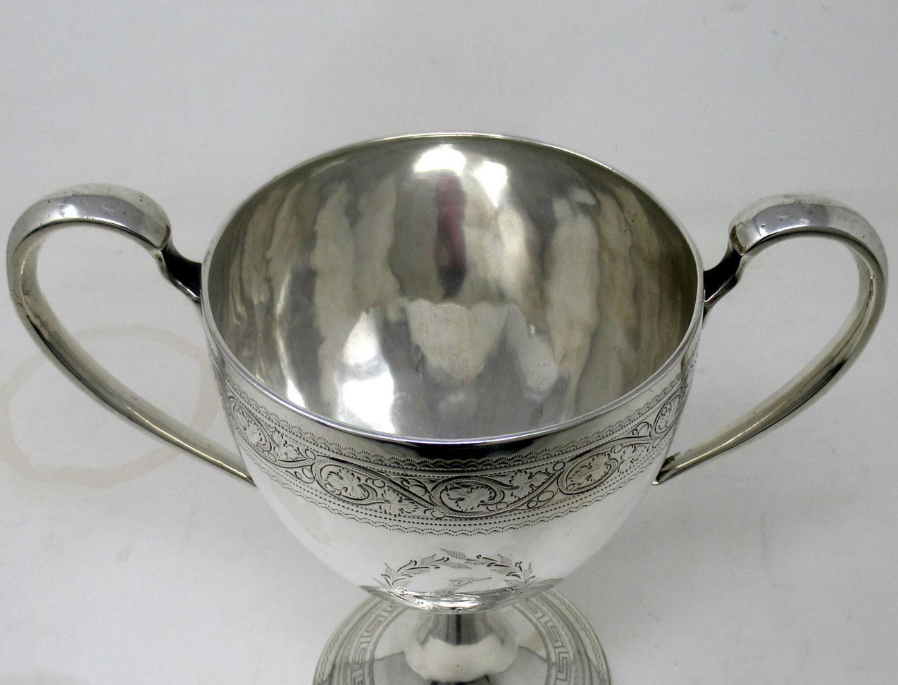 XIXe siècle Trophée gobelet irlandais ancien de Dublin en argent sterling de style géorgien, 1807  en vente