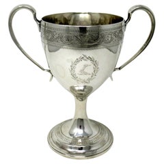 Antique Irish Dublin Georgian Sterling Silver Loving Cup Goblet Trophy, 1807