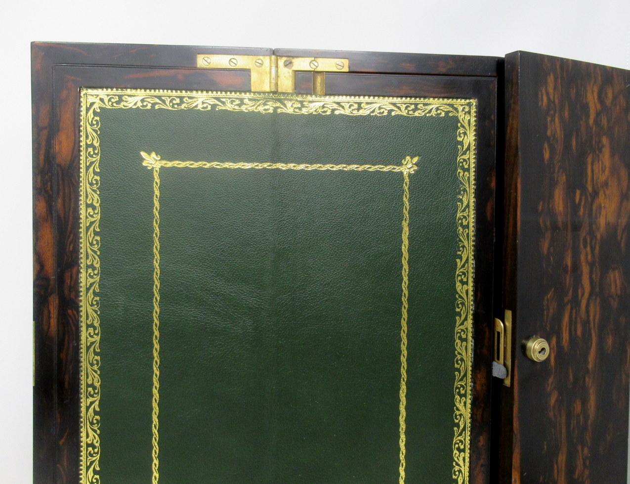 Antique Irish Coromandel Satinwood Writing Slope Box by Austins Dublin Ireland For Sale 5