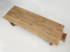 Antique Irish Dining Table or Kitchen Table Finished in Natural White Oak 1800's