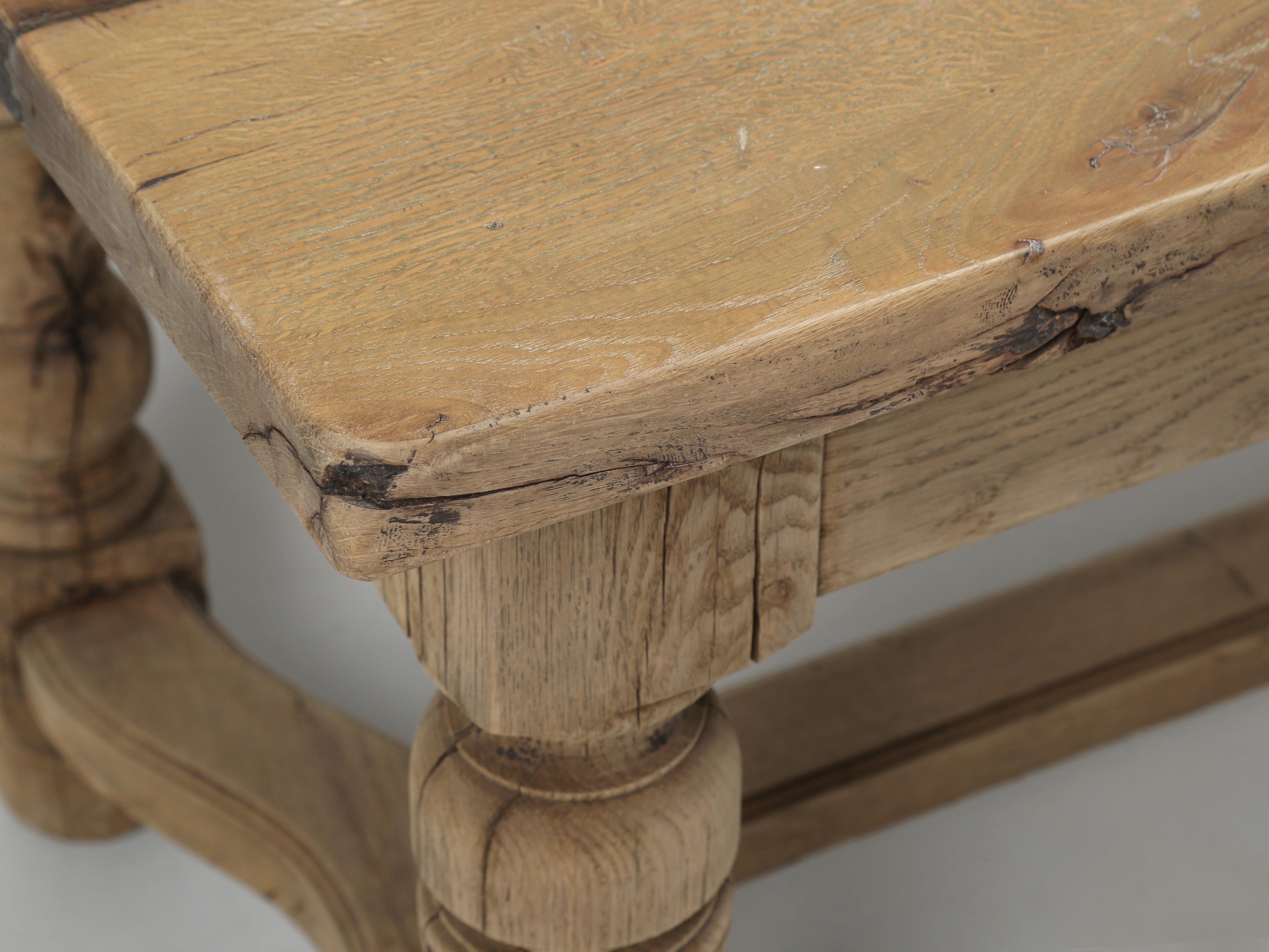 Late 19th Century Antique Irish Dining Table or Kitchen Table Finished in Natural White Oak 1800's