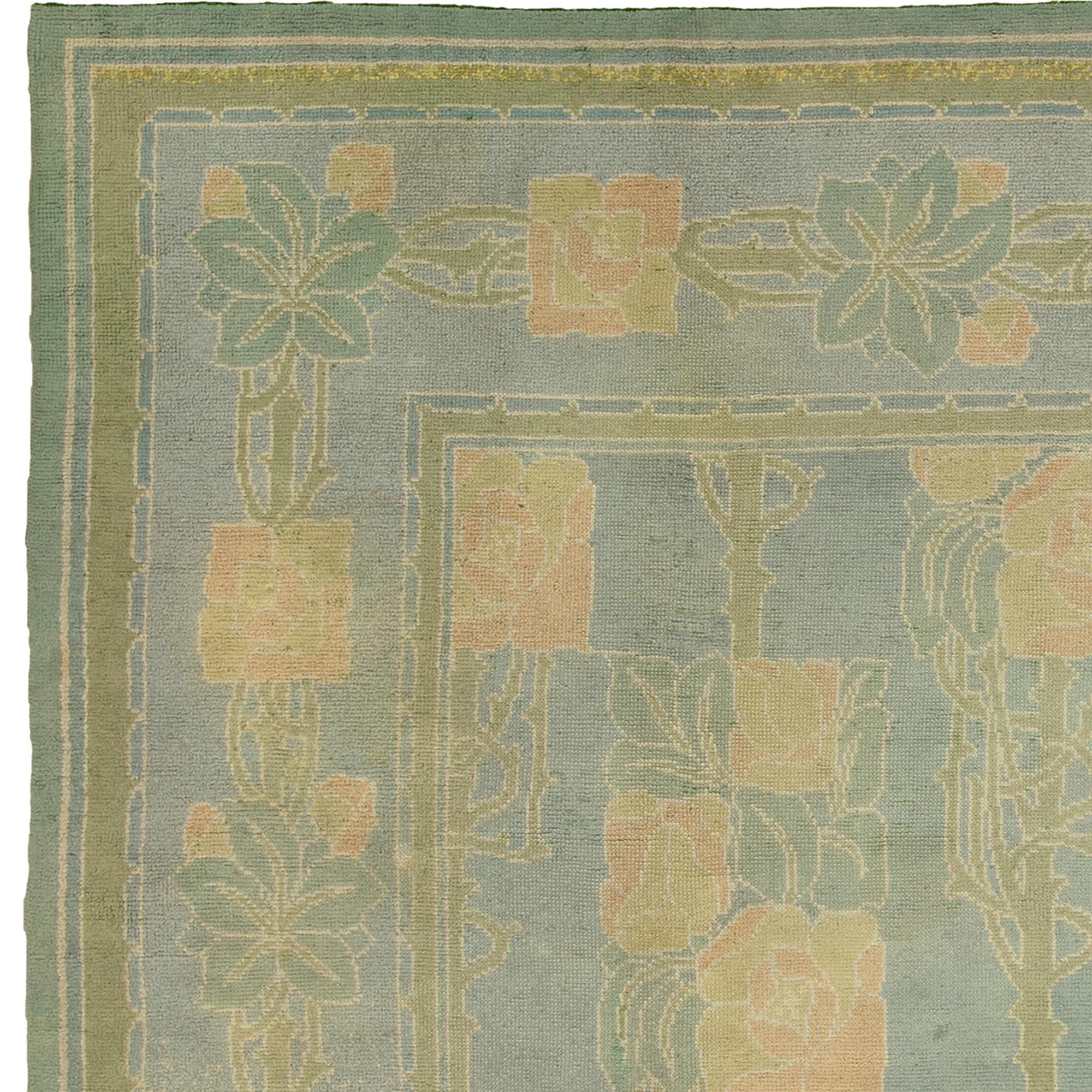 Hand-Woven Antique Irish Donegal Carpet For Sale