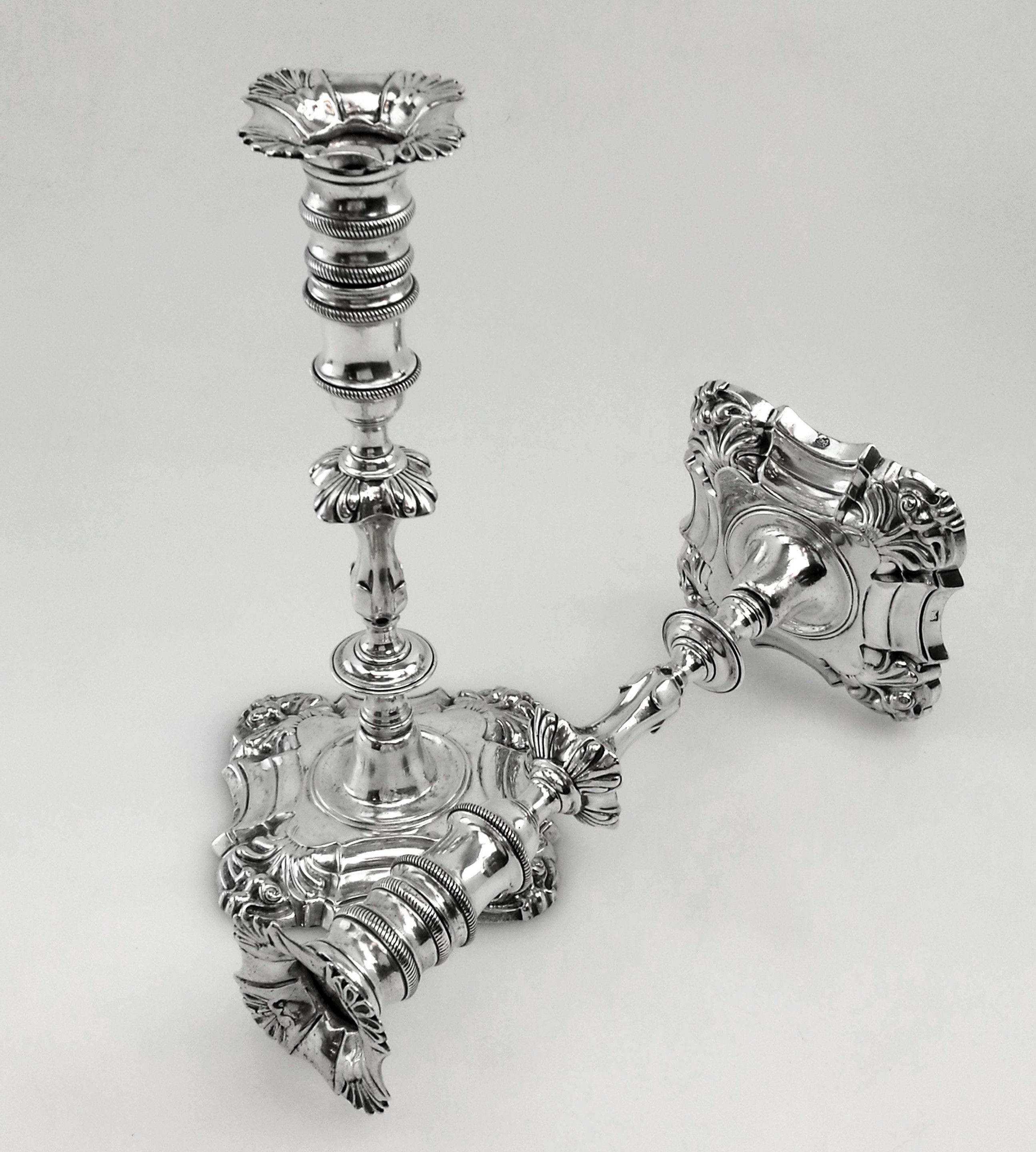 real silver candlesticks