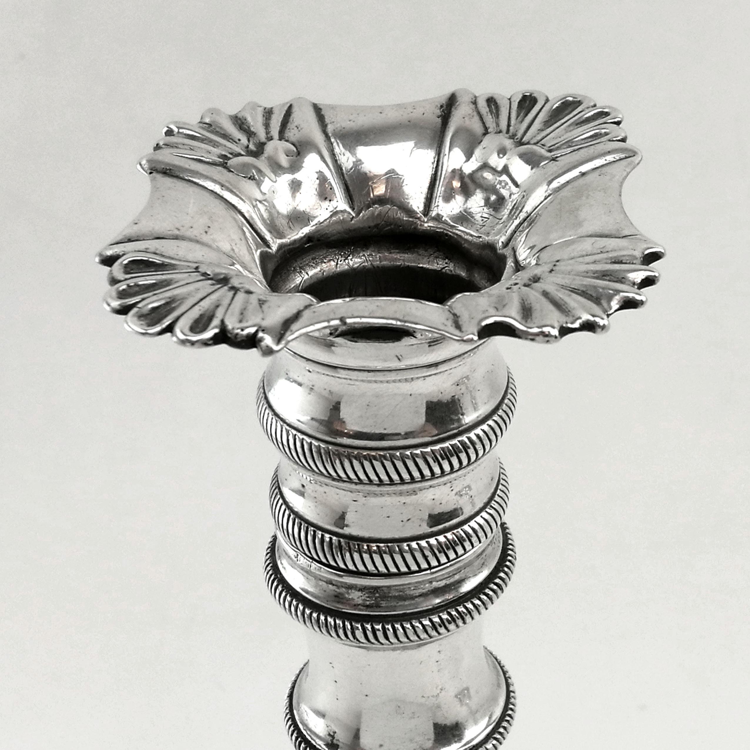 solid silver candle sticks