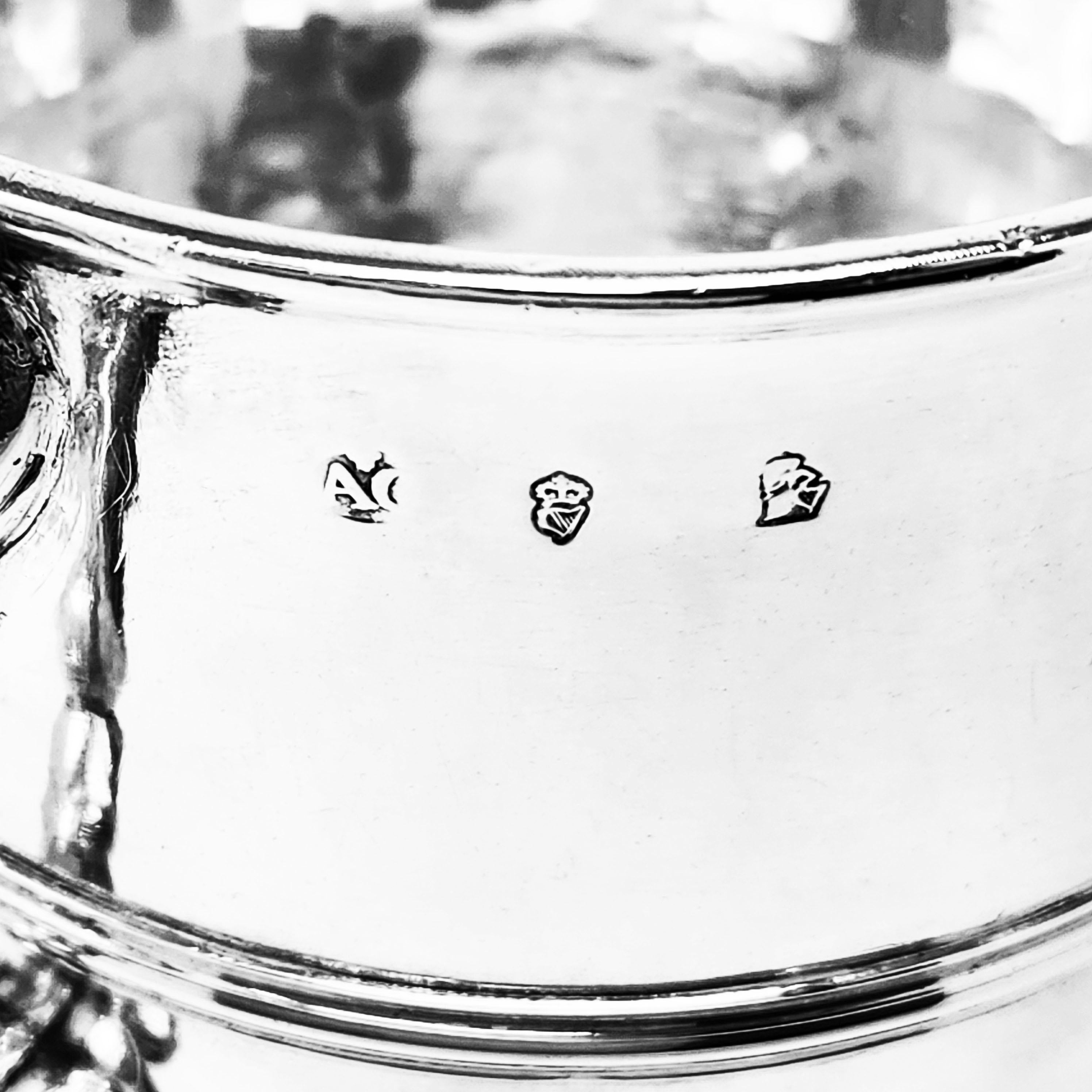 18th Century and Earlier Antique Irish George II Sterling Silver two Handled Cup Dublin, Ireland 1752 For Sale