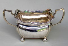Antique bol à sucre irlandais Georgian Dublin en argent sterling Edward Doyle