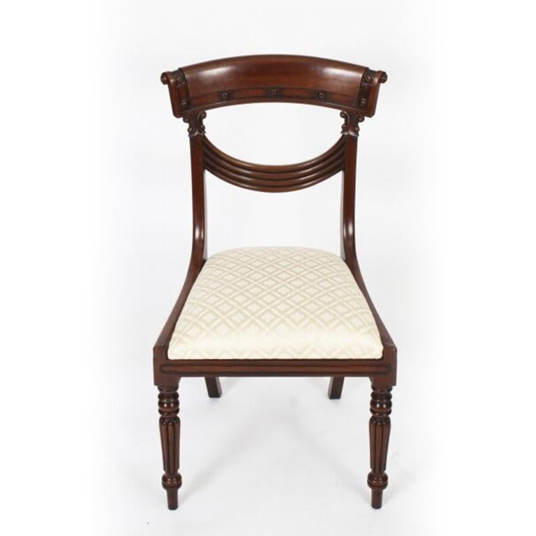Antique Irish Georgian Oval Table & 6 Chairs 19th Century 5