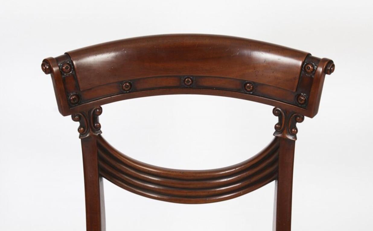 Antique Irish Georgian Oval Table & 6 Chairs 19th Century 6