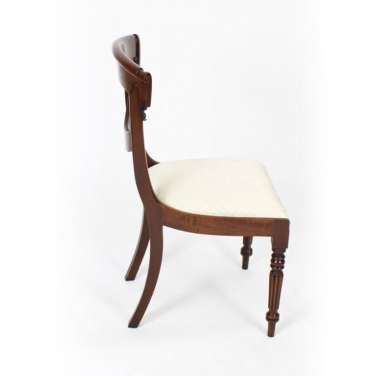Antique Irish Georgian Oval Table & 6 Chairs 19th Century 10