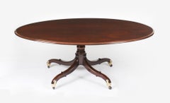 Antique Irish Georgian Oval Table & 6 Chairs 19th Century