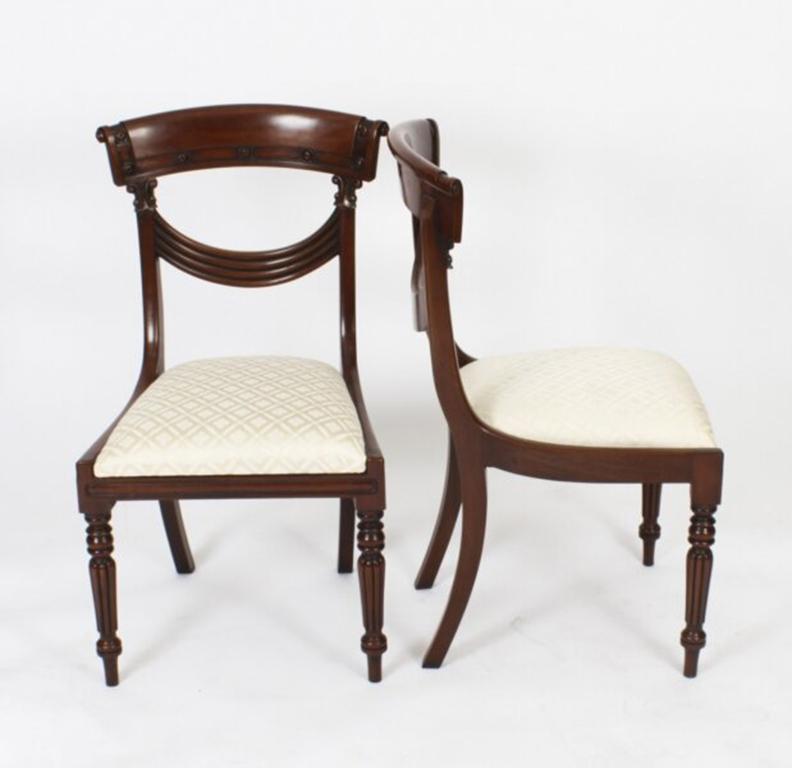 Antique Irish Georgian Oval Table & 6 Chairs 19th Century 3