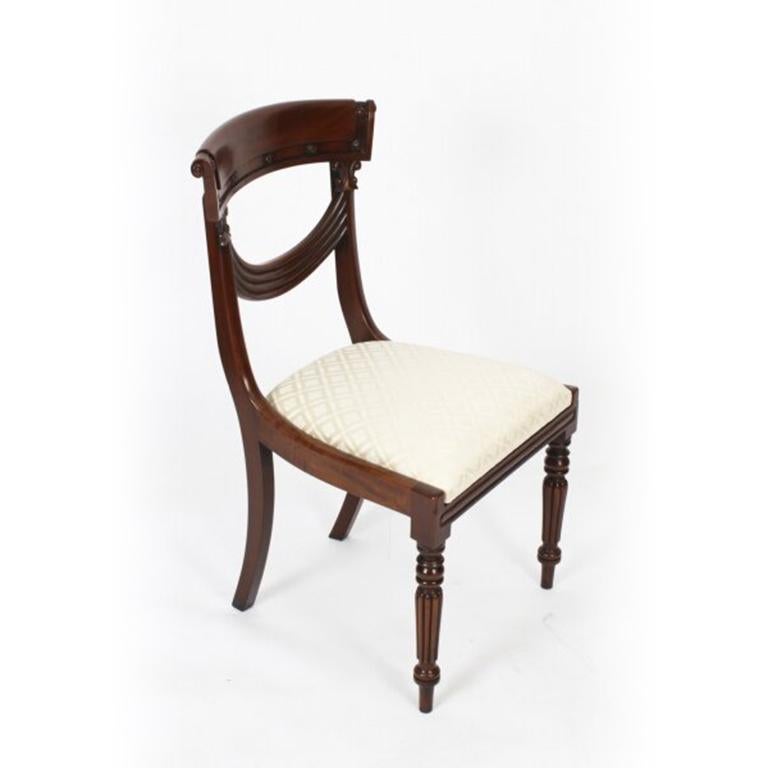 Antique Irish Georgian Oval Table & 6 Chairs 19th Century 4