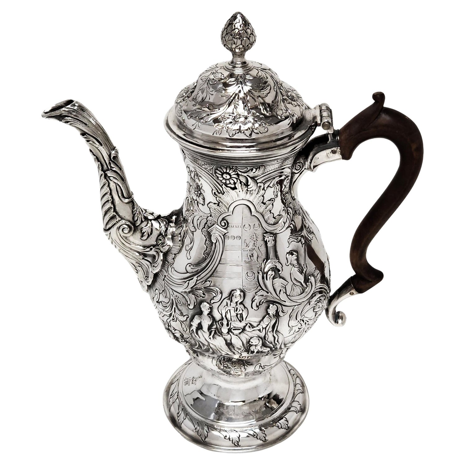 Antique Irish Georgian Silver Coffee Pot Dublin Ireland c. 1770