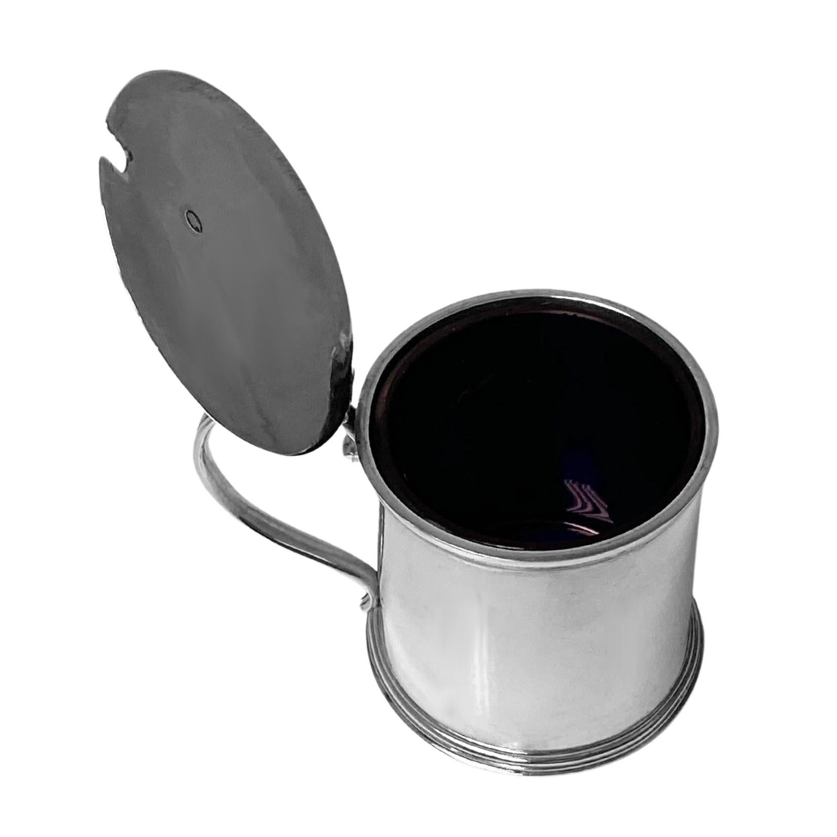 Antique Irish Georgian Silver Mustard Pot Dublin 1824 William Nolan In Good Condition In Toronto, Ontario