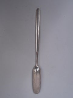 Antiguo cucharón irlandés georgiano de plata de ley con emblema de jabalí