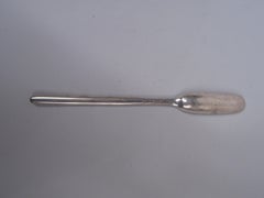Antique Irish Georgian Sterling Silver Marrow Scoop with Dog Emblem