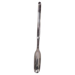 Antique Irish Georgian Sterling Silver Marrow Scoop with Dog Emblem