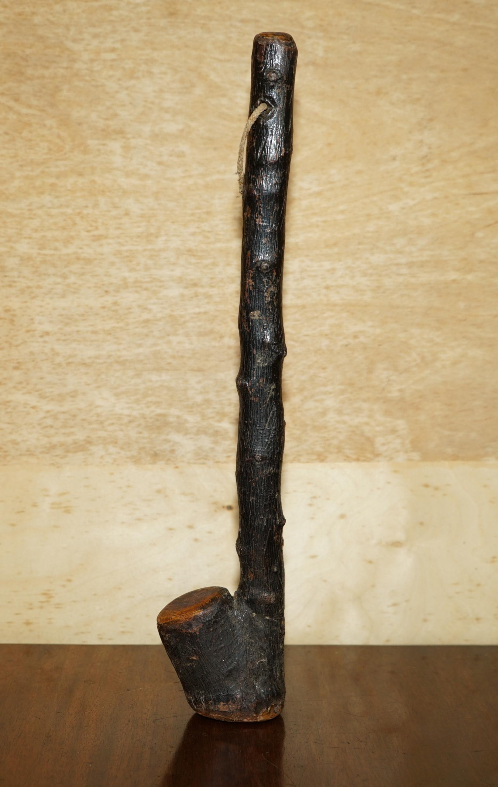 Antique Irish Knobkerrie Stick Very Collectable and Primative One of Two For Sale 1