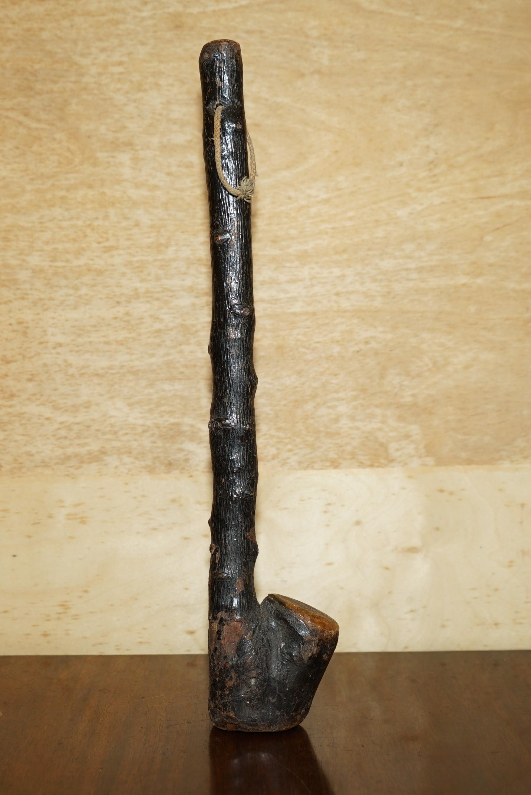 19th Century Antique Irish Knobkerrie Stick Very Collectable and Primative One of Two For Sale