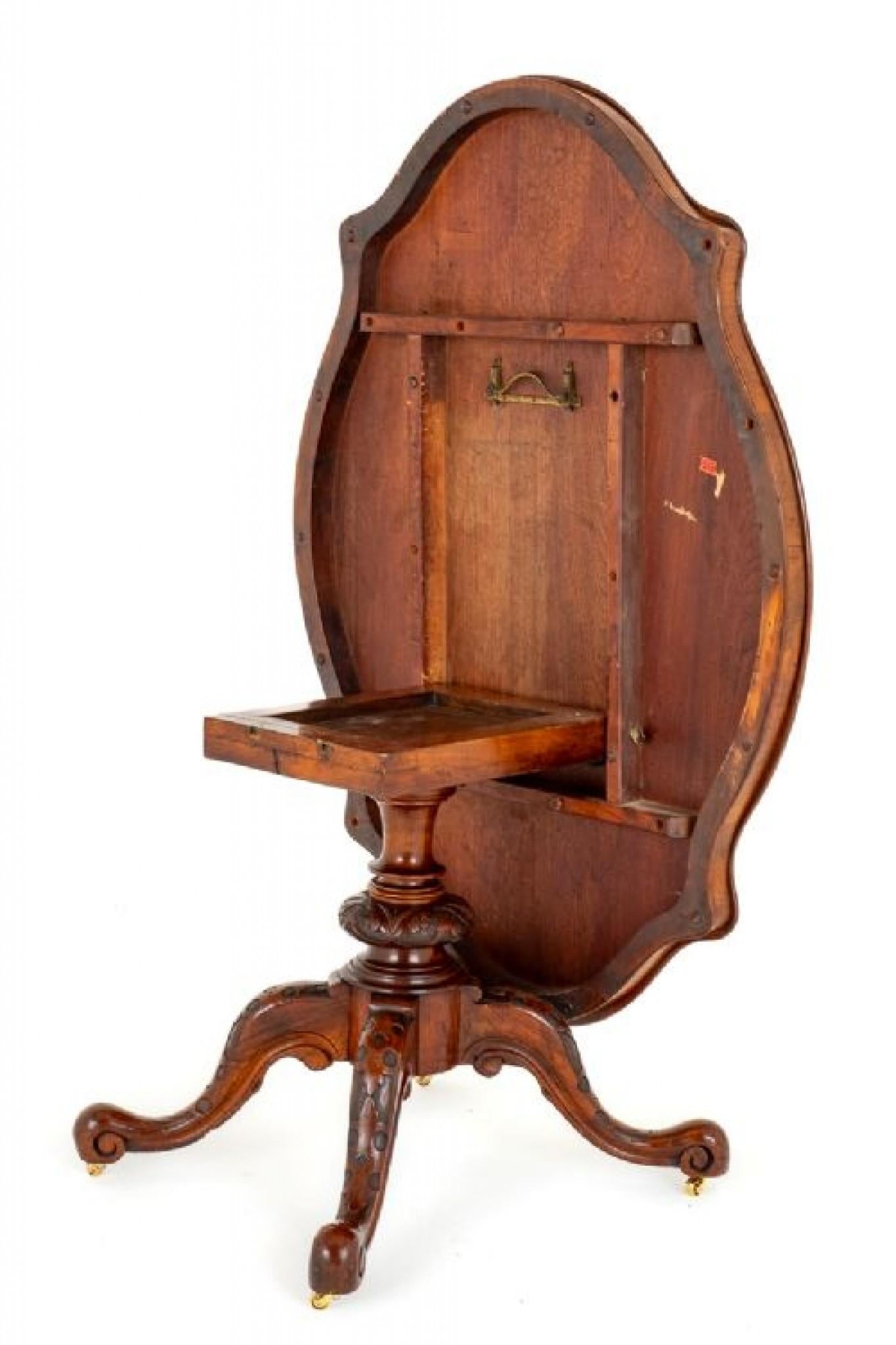 Walnut Antique Irish Loo Table Side Games Tables 1860 For Sale