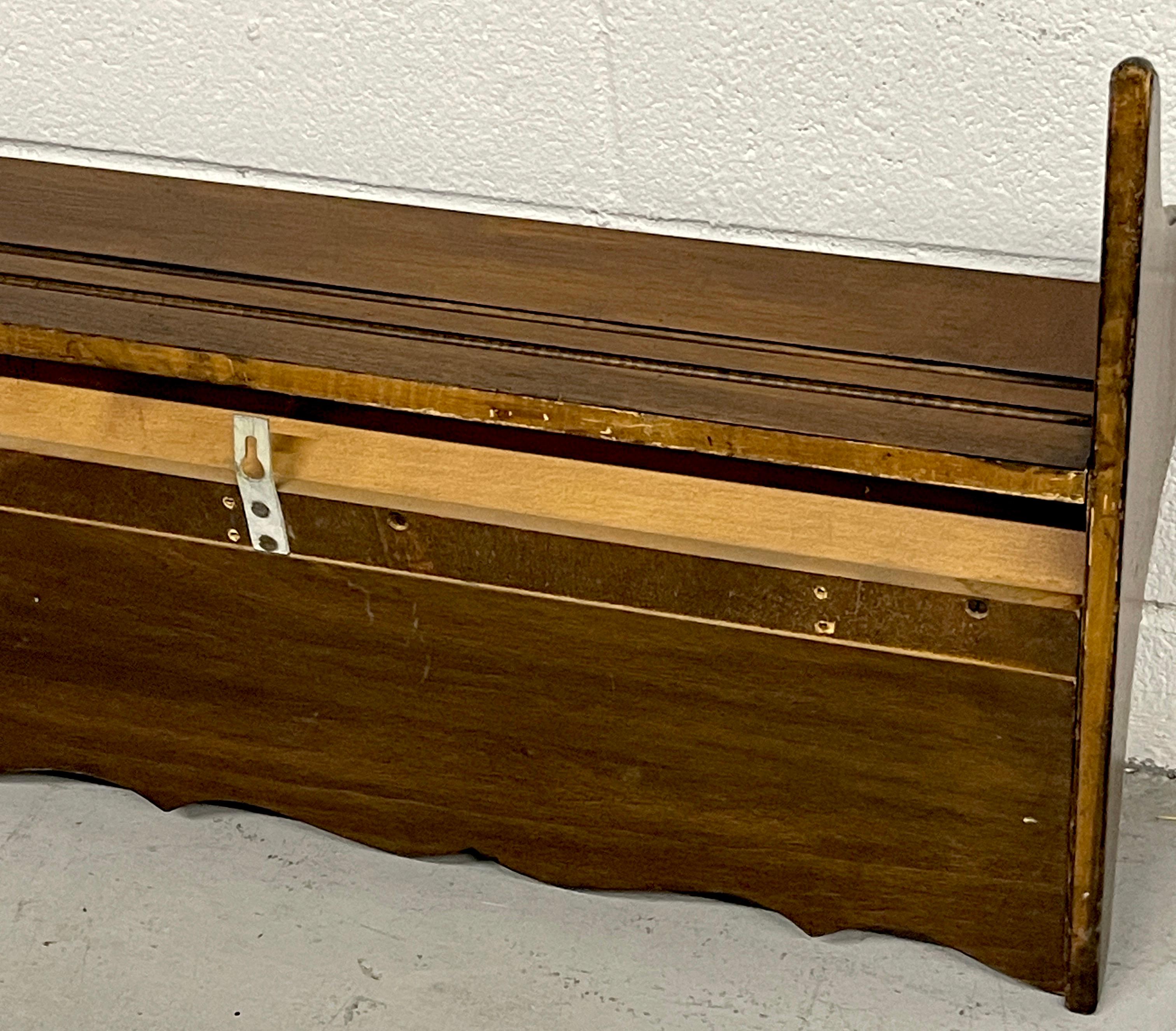 Antique Irish Mahogany & Brass Hanging Coat /Plate Rack or Kitchen Rack In Good Condition For Sale In West Palm Beach, FL