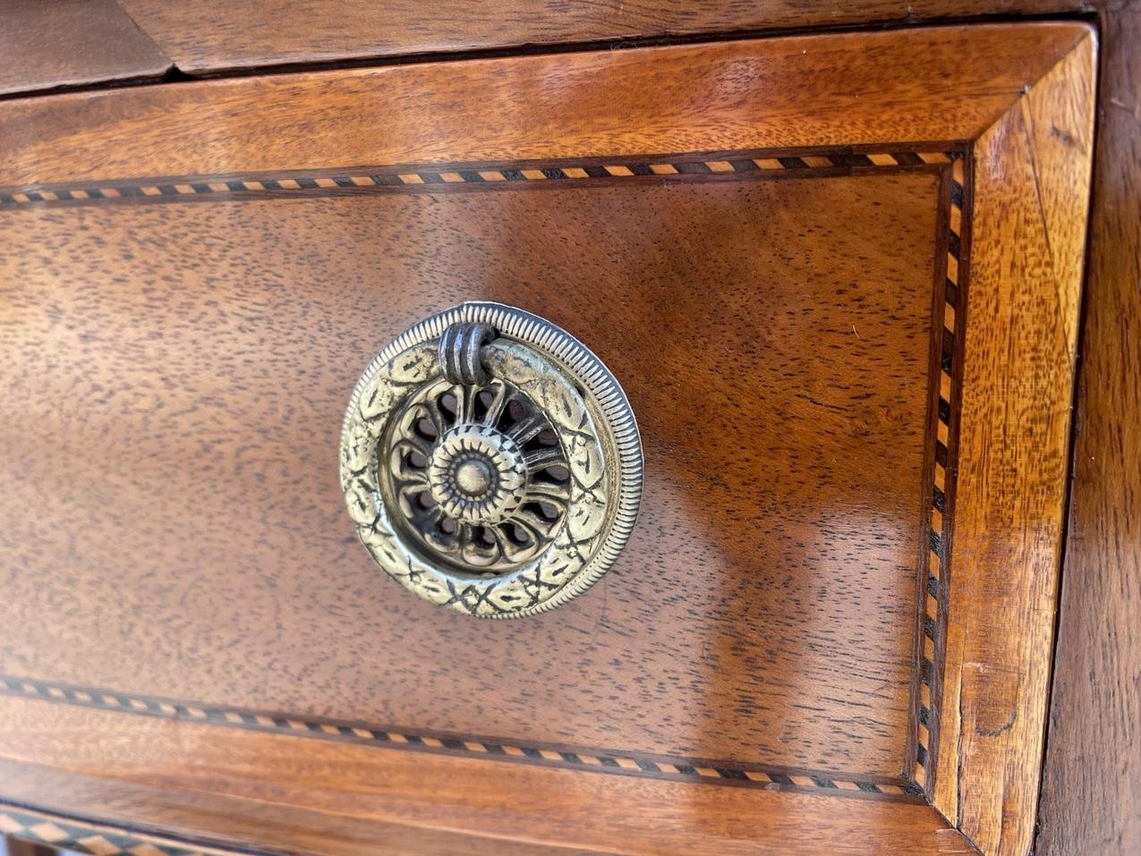 Edwardian Antique Irish Mahogany Demi Lune Pier Side Cabinet Console Table Hicks Dublin
