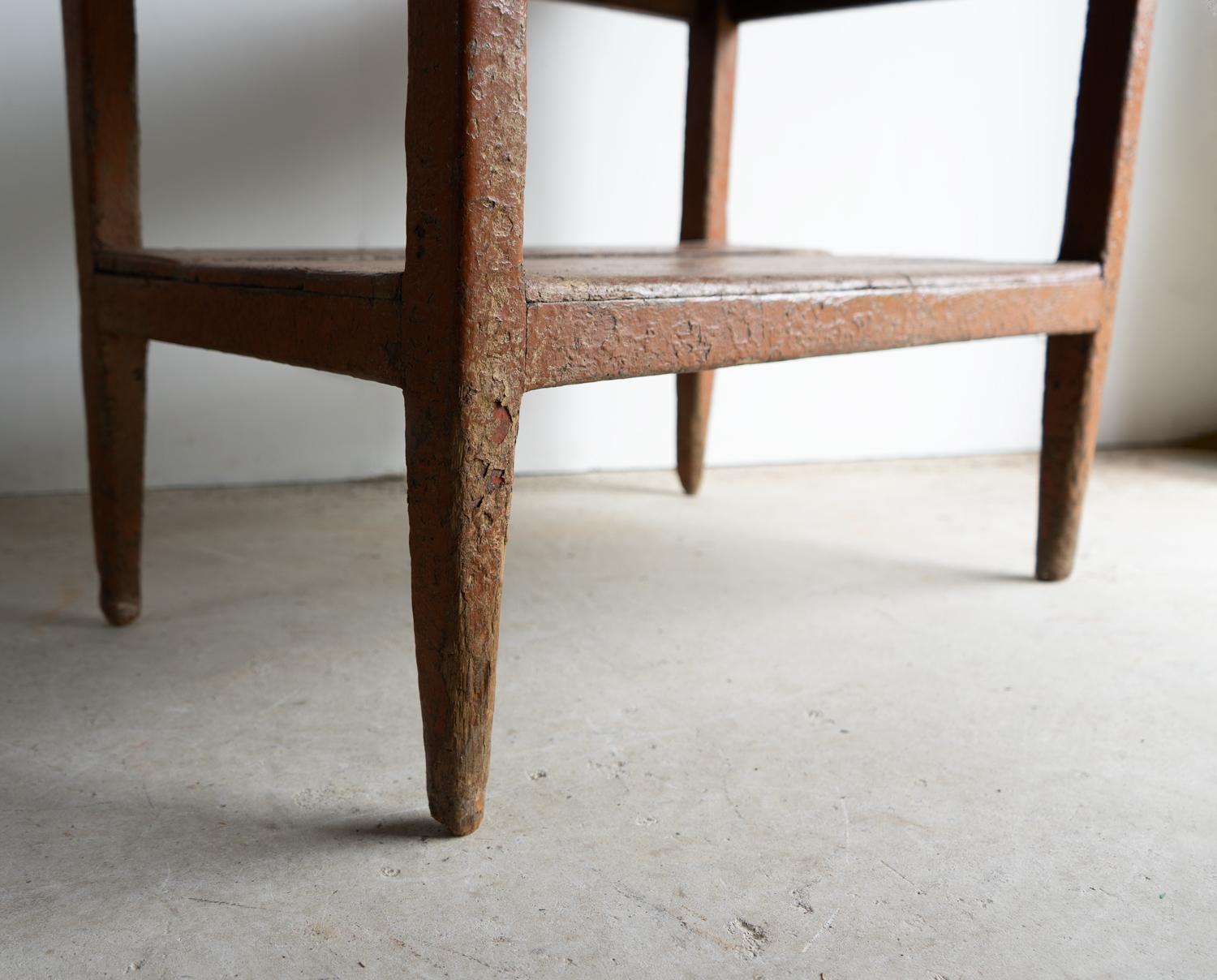 Antique Irish Primitive Painted Pine Scullery Table, 19th Century For Sale 5