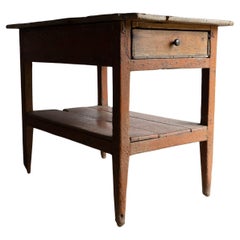 Antique Irish Primitive Painted Pine Scullery Table, 19th Century