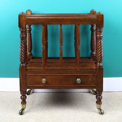 Antique Irish Regency Mahogany Canterbury attributed to Gillingtons, Dublin