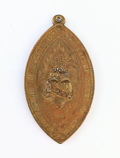 Antique Irish Sacred Heart Association bronze medallion