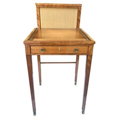 Antique Irish Satinwood Writing Desk Lectern Side Table Robert Strahan Dublin