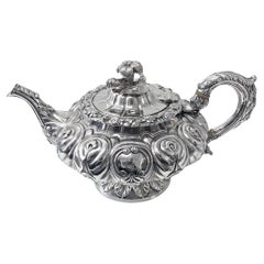 Antique Irish Silver Teapot, Dublin 1835 Patrick Laughlin